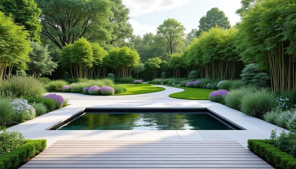 découvrez des astuces d'aménagement extérieur pour agrandir visuellement votre espace et créer un jardin plus spacieux et accueillant.