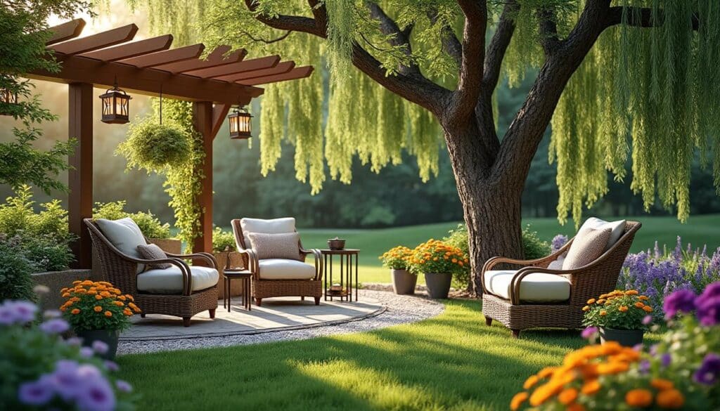 découvrez comment aménager un coin détente dans votre jardin sans utiliser de pergola, avec des astuces simples et des idées déco pour un espace convivial et relaxant.
