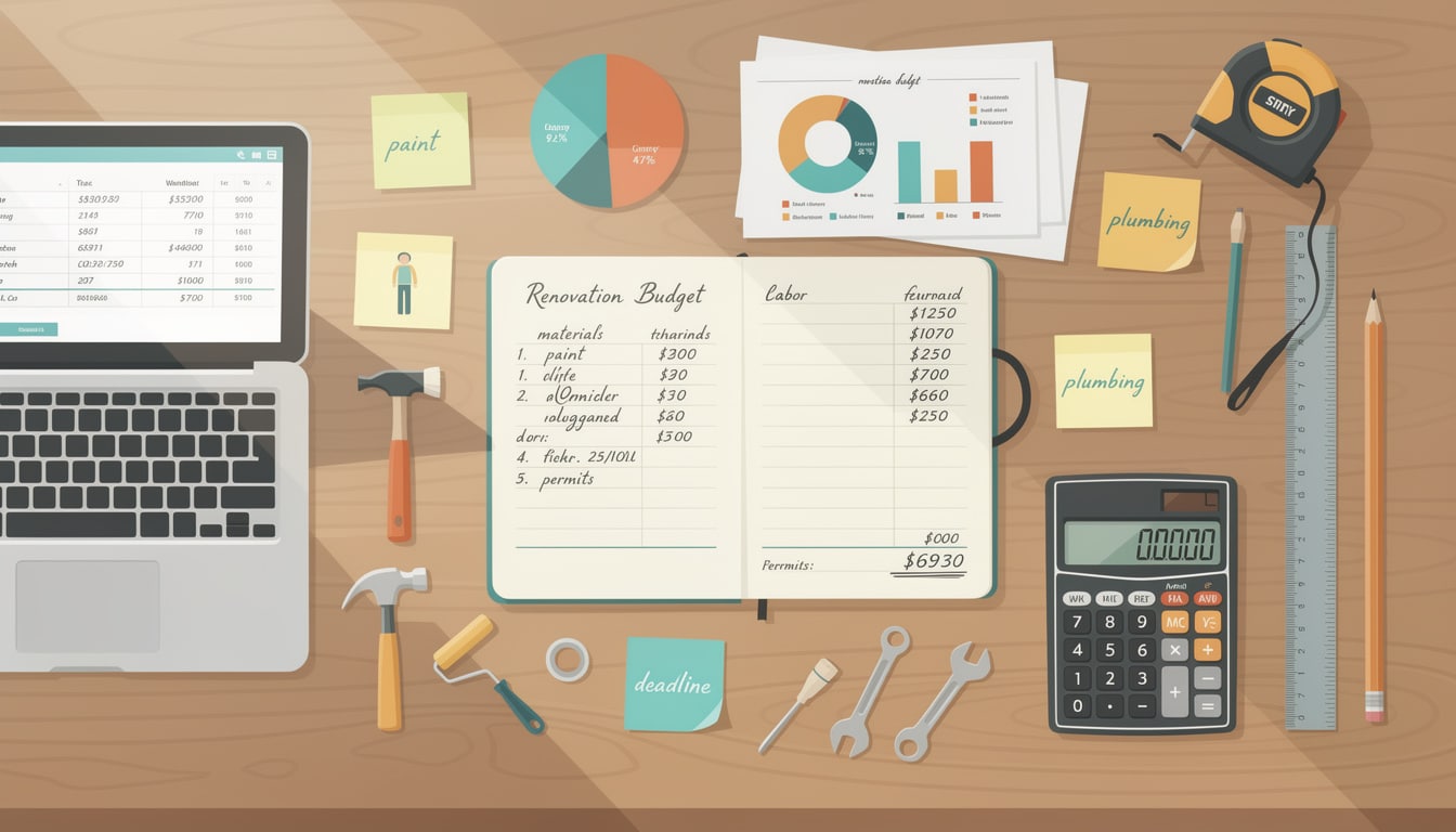 d&eacute;couvrez comment g&eacute;rer efficacement votre budget lors d'une r&eacute;novation de maison en comparant le budget pr&eacute;vu et le budget r&eacute;el pour &eacute;viter les mauvaises surprises.
