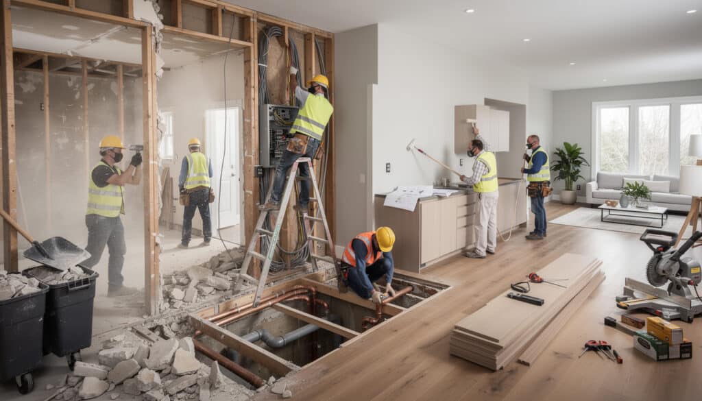 découvrez l'ordre logique des postes pour réussir la rénovation de votre maison étape par étape, de la planification aux finitions.