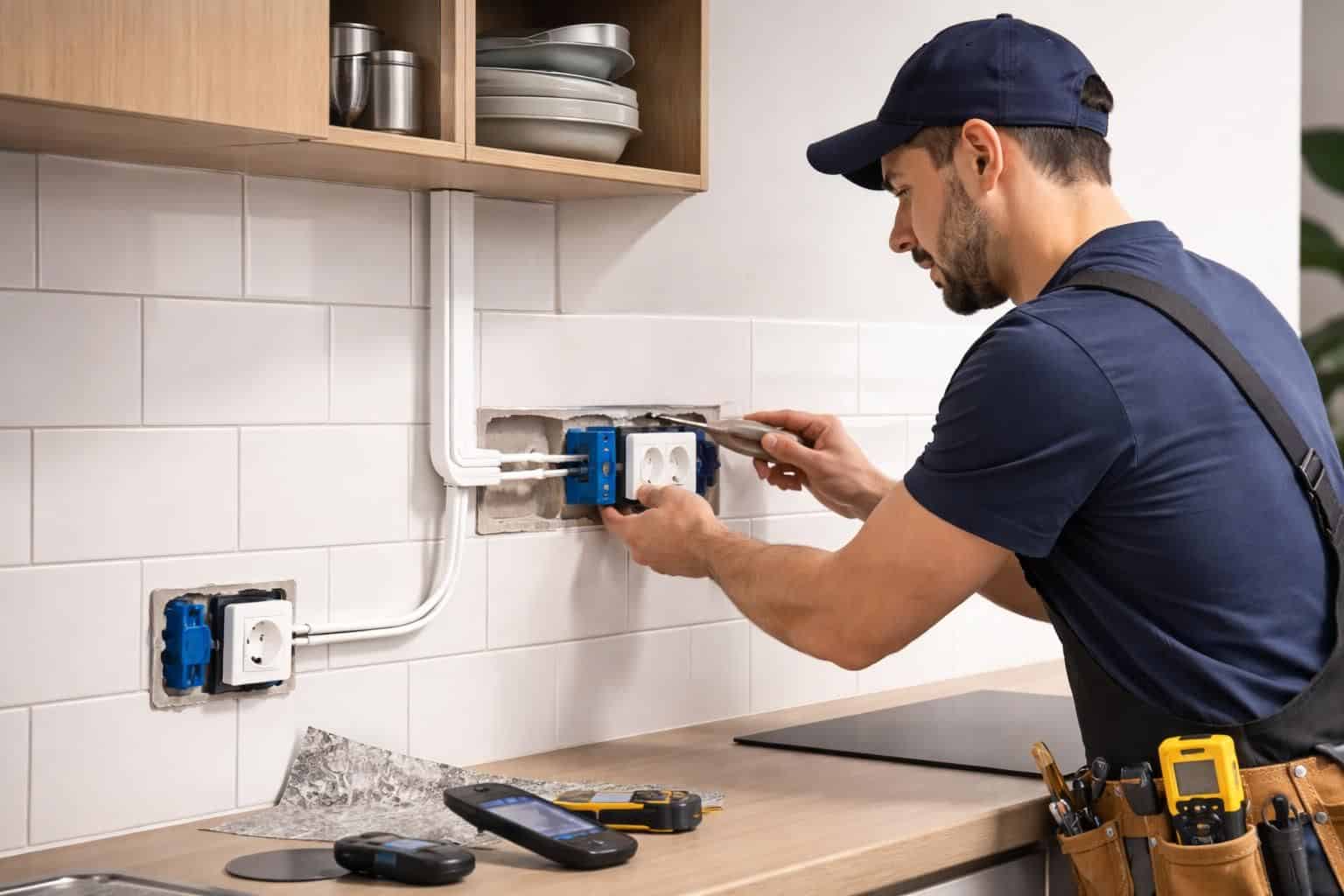 d&eacute;couvrez pourquoi et quand il est n&eacute;cessaire de d&eacute;placer les prises &eacute;lectriques lors de la r&eacute;novation de votre cuisine pour optimiser l'agencement et assurer la s&eacute;curit&eacute;.