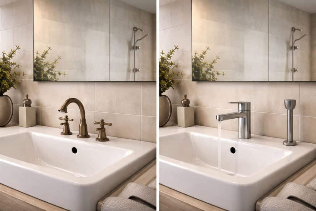 découvrez comment moderniser facilement votre salle de bain en remplaçant uniquement la robinetterie pour un style contemporain et une fonctionnalité améliorée.