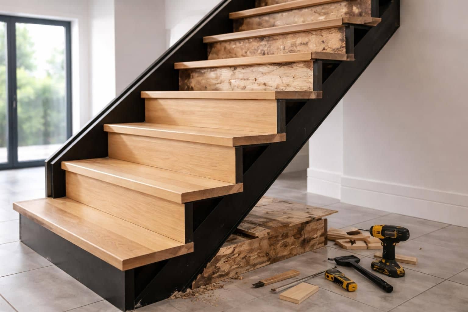 découvrez étape par étape comment rénover un escalier intérieur en remplaçant uniquement les marches et contremarches pour un résultat esthétique et moderne.