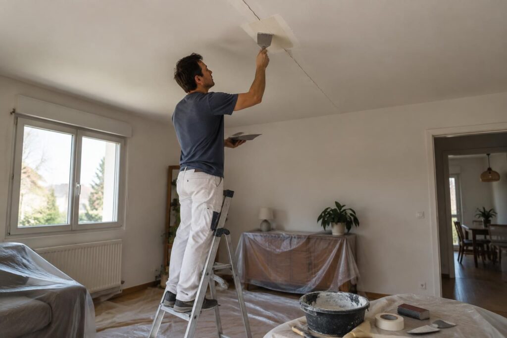 découvrez comment réparer un plafond fissuré sans rénover toute la pièce : diagnostic, préparation et étapes clés pour une finition durable.