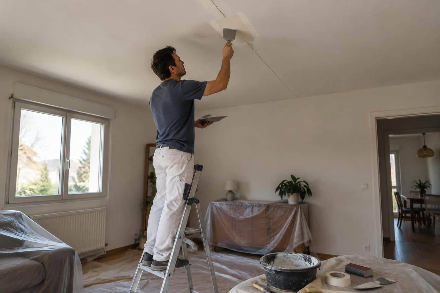 découvrez comment réparer un plafond fissuré sans rénover toute la pièce : diagnostic, préparation et étapes clés pour une finition durable.