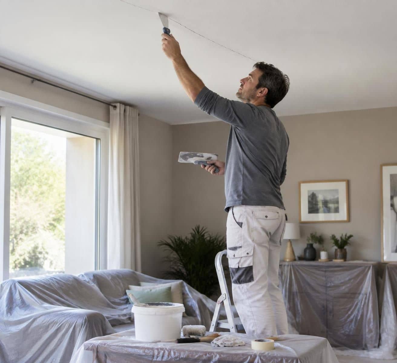 découvrez comment réparer un plafond fissuré étape par étape, avec des solutions simples et efficaces pour éviter de rénover toute la pièce.